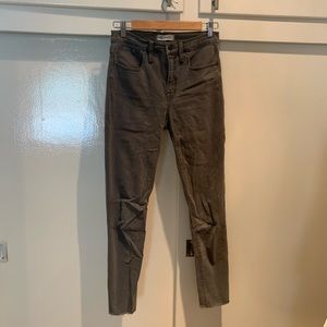 Madewell 9” High Rise Skinny Jeans Gray